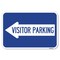 Signmission Visitor Parking With Left Arrow Heavy-Gauge Aluminum Sign, 12" x 18", A-1218-24377 A-1218-24377 - alternate 1